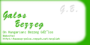 galos bezzeg business card